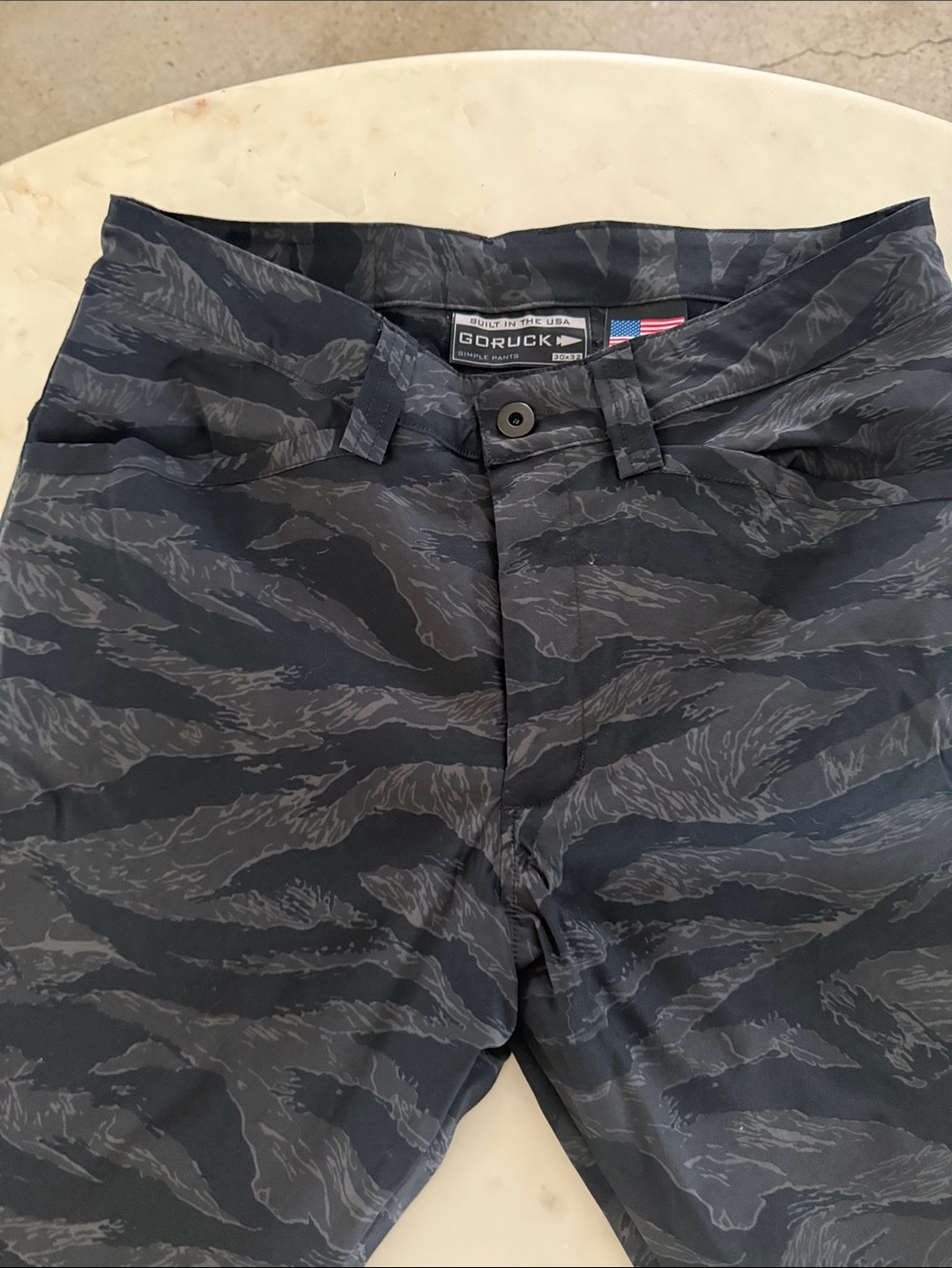 GORUCK Men's Gray Tiger-Stripe Performance Pants